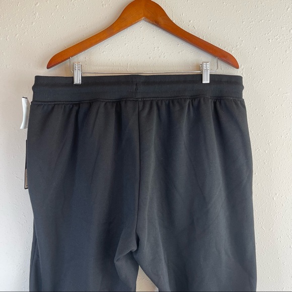 BEBE Sport Fleece Rose Gold Logo Black Jogger Pants/Sz:2X/NWT - Picture 8 of 12